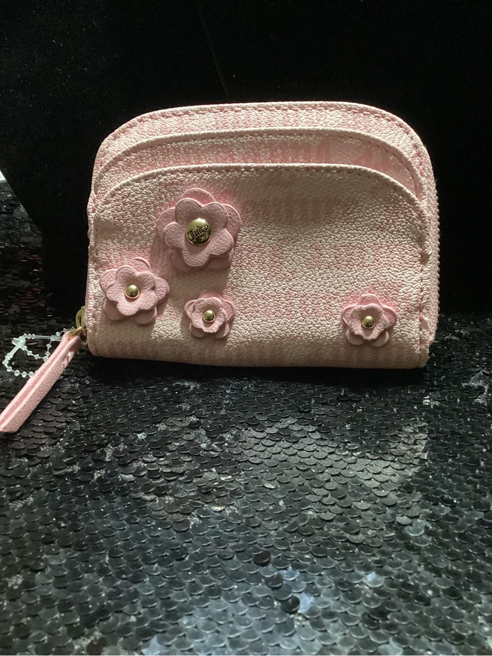 Juicy Couture Pink Floral Wristlet Wallet NWOT